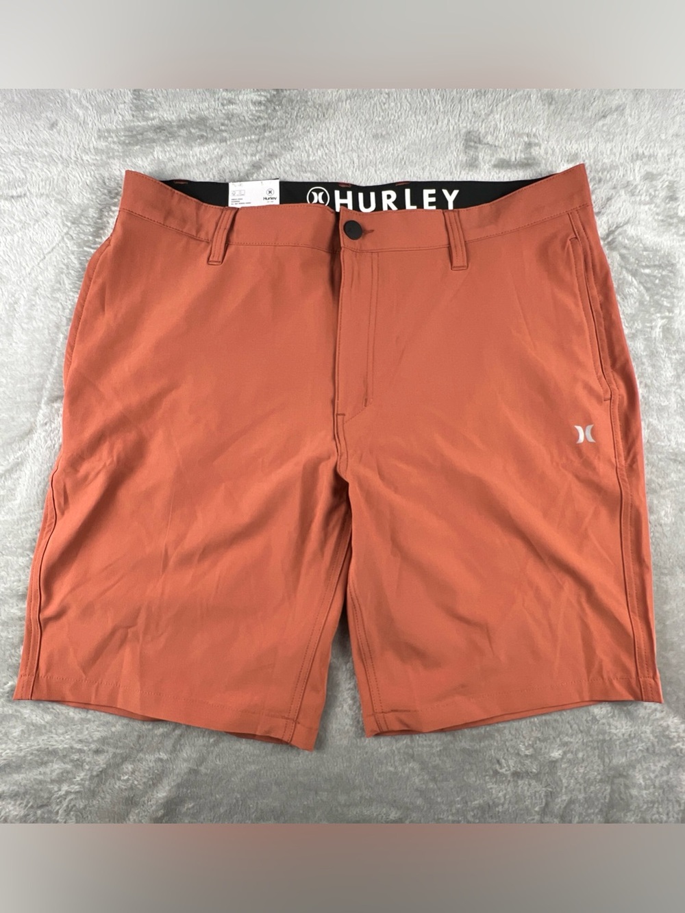NWT Hurley Shorts All Day Hybrid Quick Dry Stretch Redwood Men's Size 36
